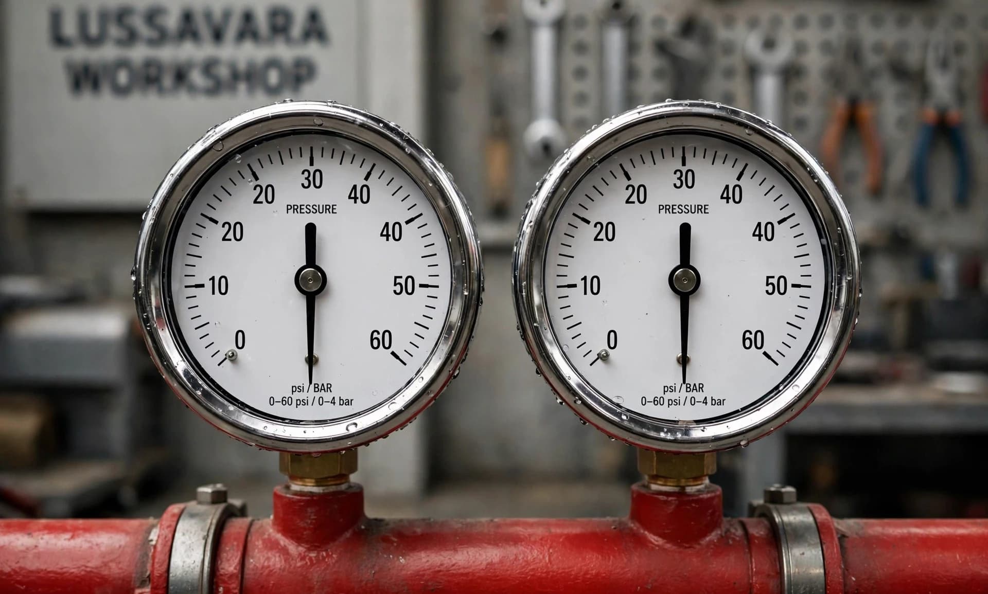 PSI pressure gauges, 0β60 range